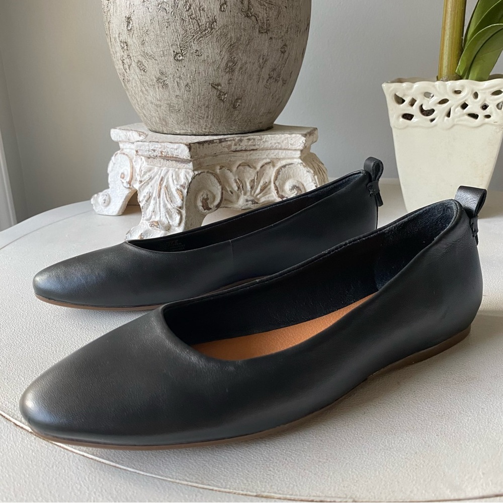 Lucky Brand Pointed Flats Slip On Shoes‎ Womens 7 M Black